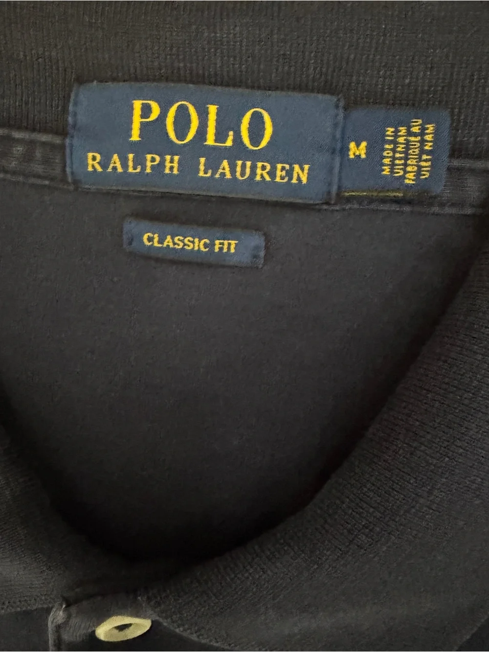 Vintage Polo by Ralph Lauren Men’s Classic Fit Navy Polo Shirt Size Medium